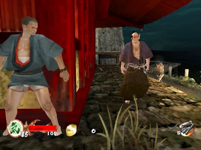 Tenchu: Return from Darkness : tesshu face à un garde.