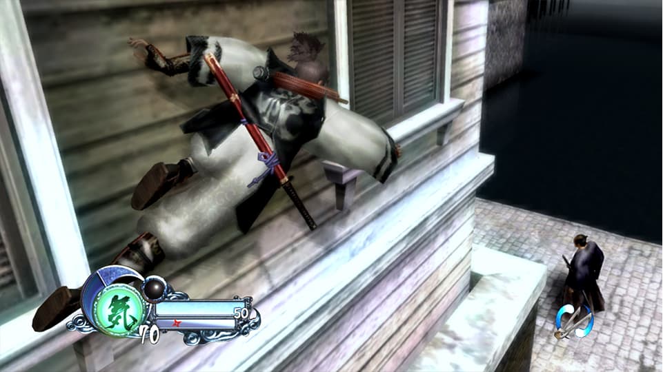 Tenchu Z / Tenchu Senran : déplacement sur une façade.