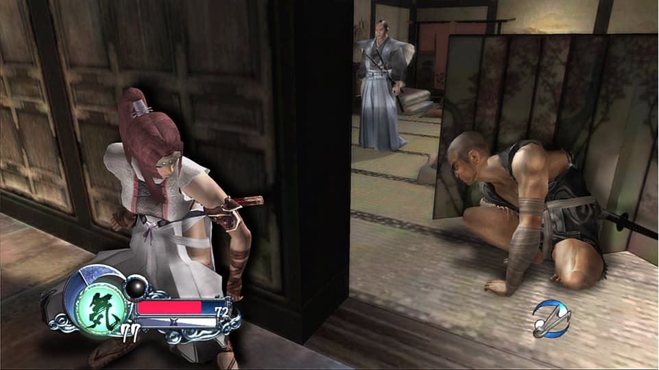 Tenchu Z / Tenchu Senran : progression dans un lieu intérieur.