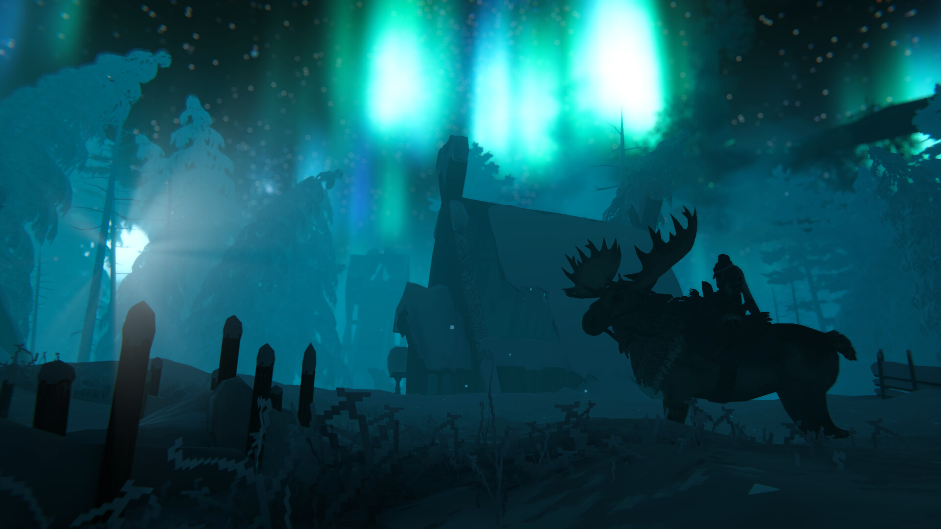Créature sous les aurores du Grand Nord — Valheim, visuel officiel