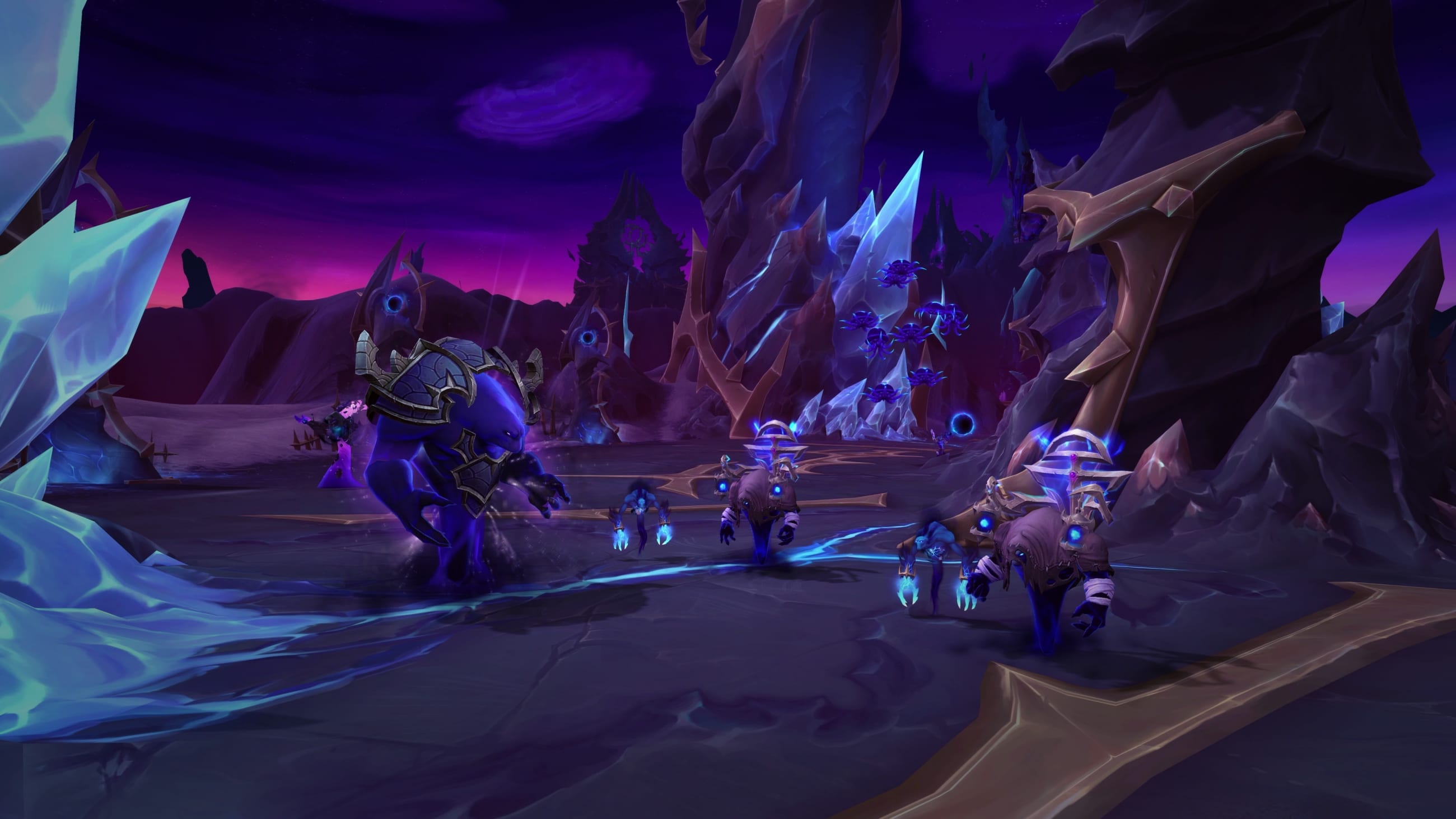 Groupe de personnages dans un donjon de World of Warcraft: Midnight
