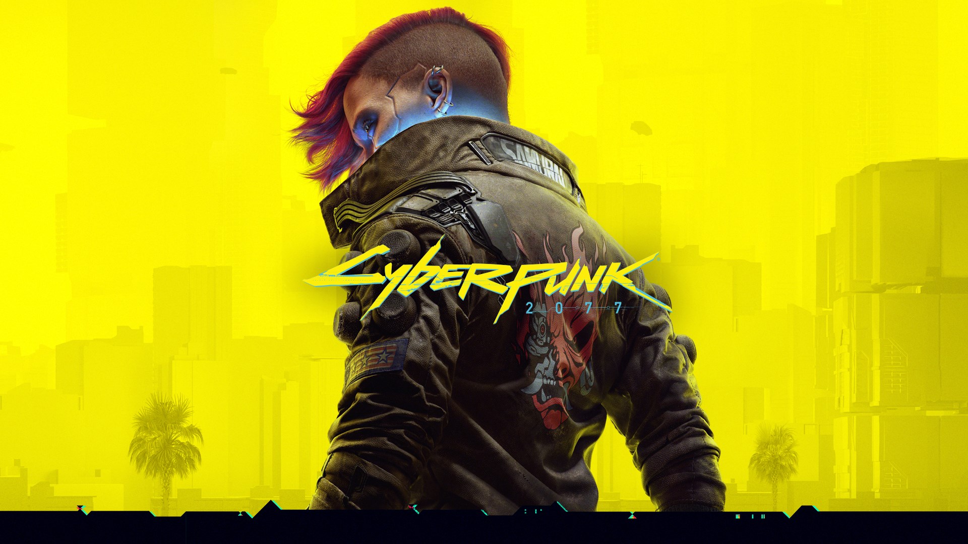 Illustration officielle complète de Cyberpunk 2077.