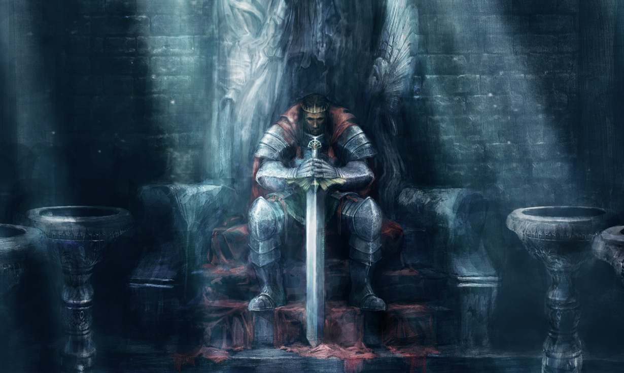 Illustration officielle complète de King’s Field Additional I, publiée dans l’archive FromSoftware.