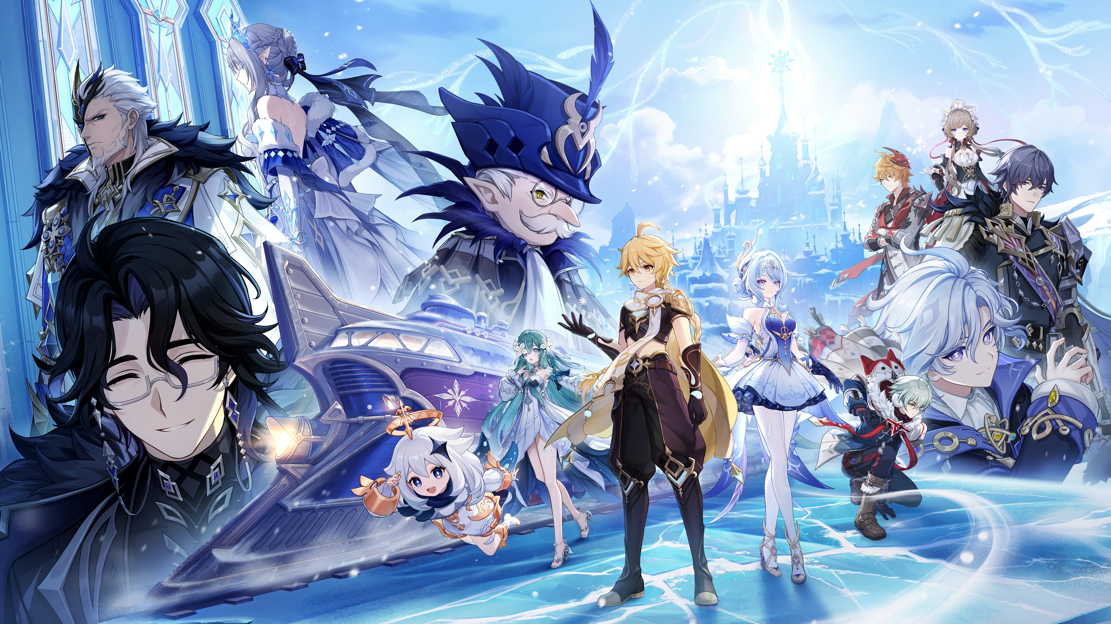 Illustration officielle complète de Genshin Impact.