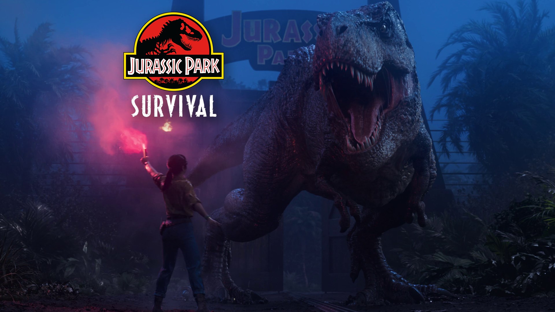Illustration officielle complète de Jurassic Park: Survival.