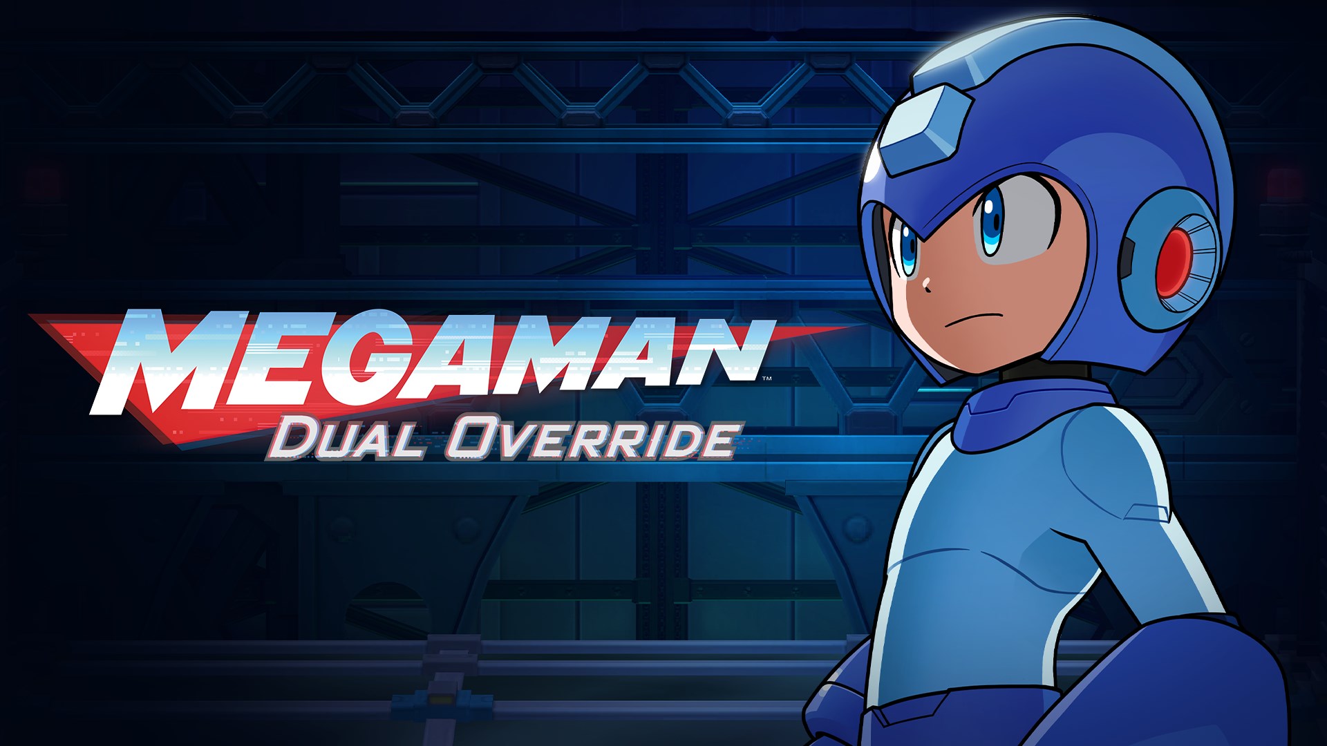 Illustration officielle complète de Mega Man: Dual Override.