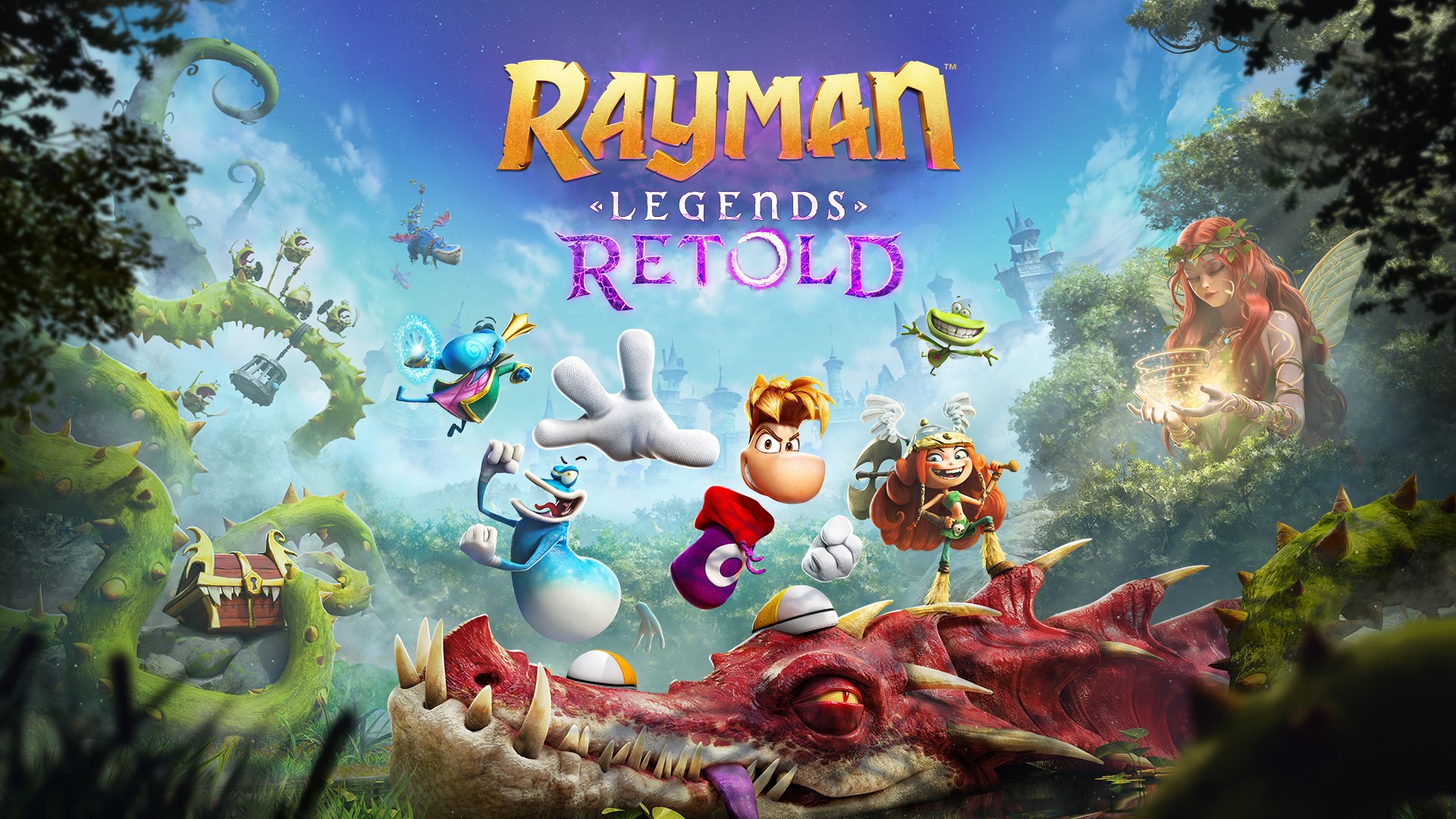 Illustration officielle complète de Rayman Legends Retold.