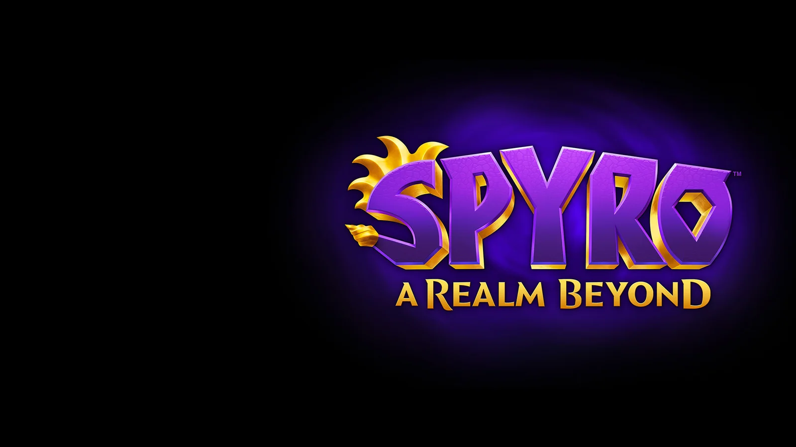 Key art officiel de Spyro A Realm Beyond avec le logo violet et or