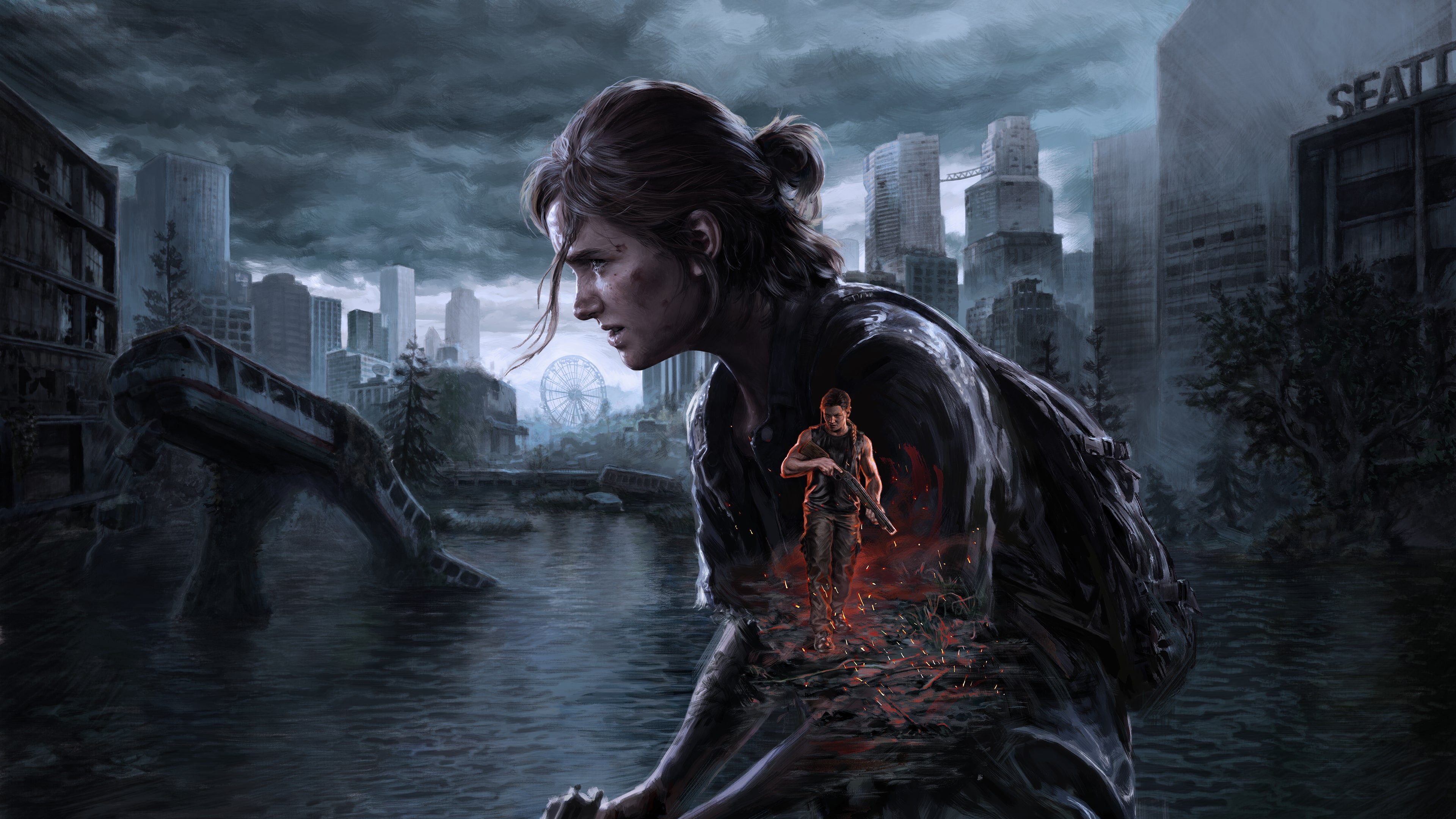Illustration officielle complète de The Last of Us Part II Remastered.